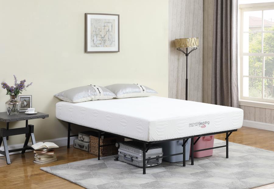 Mabel Metal Queen Mattress Support Platform Bed Black view 2