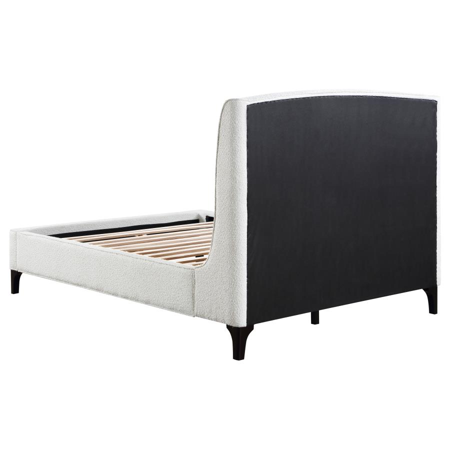 Mosby Upholstered Eastern King Wingback Bed Snow view 7