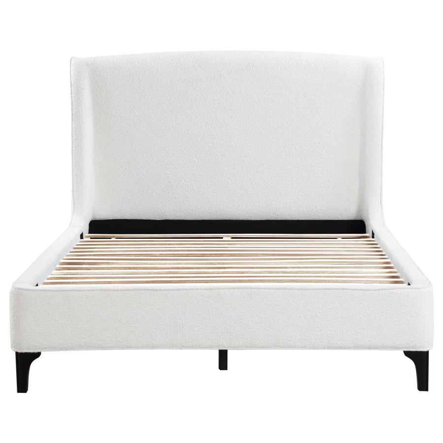 Mosby Upholstered Queen Wingback Bed Snow view 4
