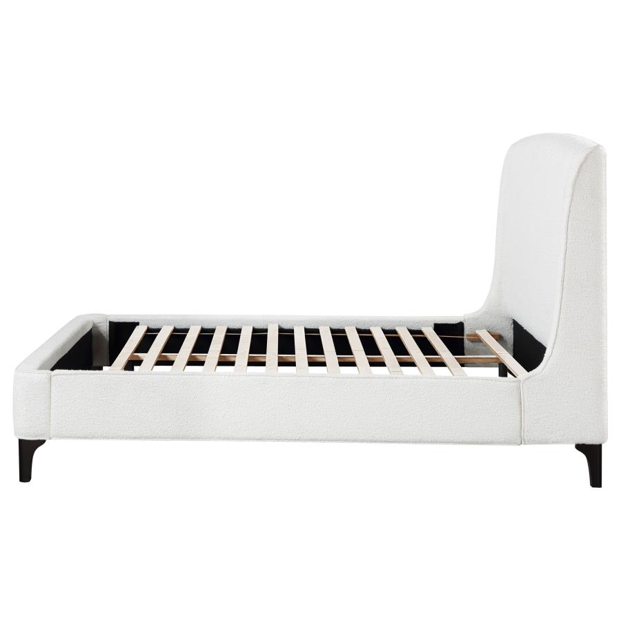 Mosby Upholstered Queen Wingback Bed Snow view 6