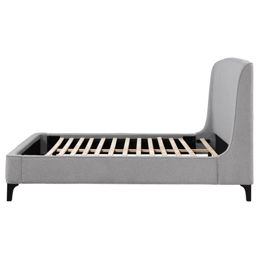 Mosby Upholstered Queen Wingback Bed Grey view 6