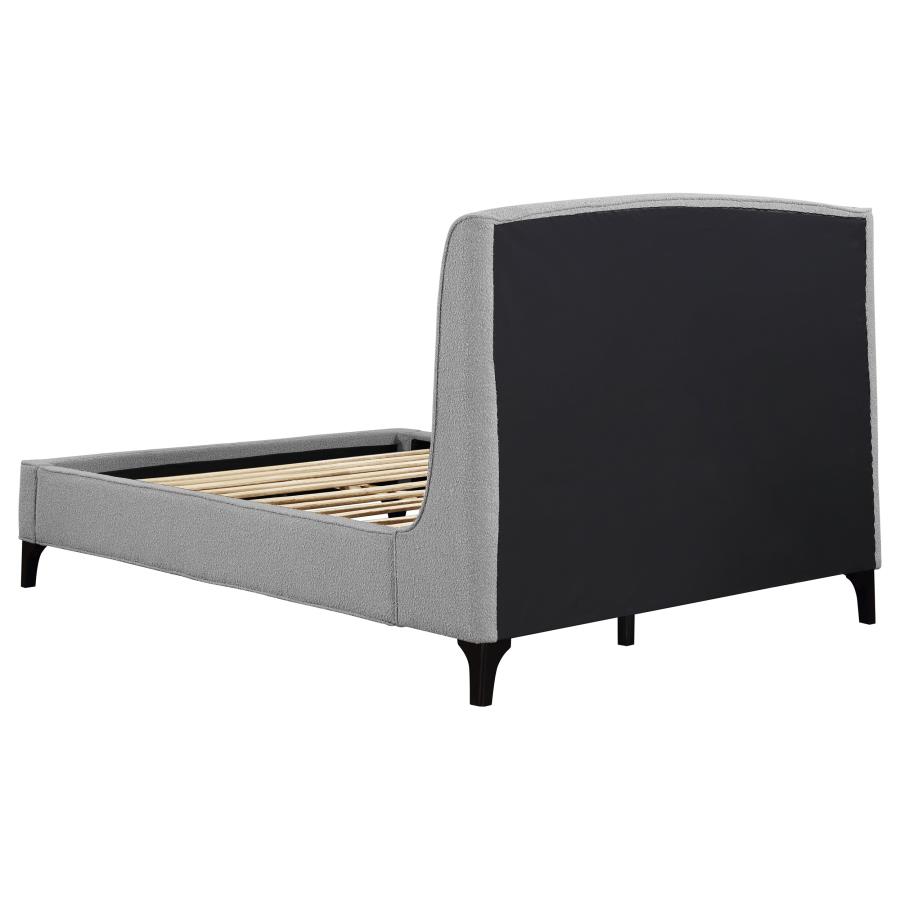 Mosby Upholstered Queen Wingback Bed Grey view 7