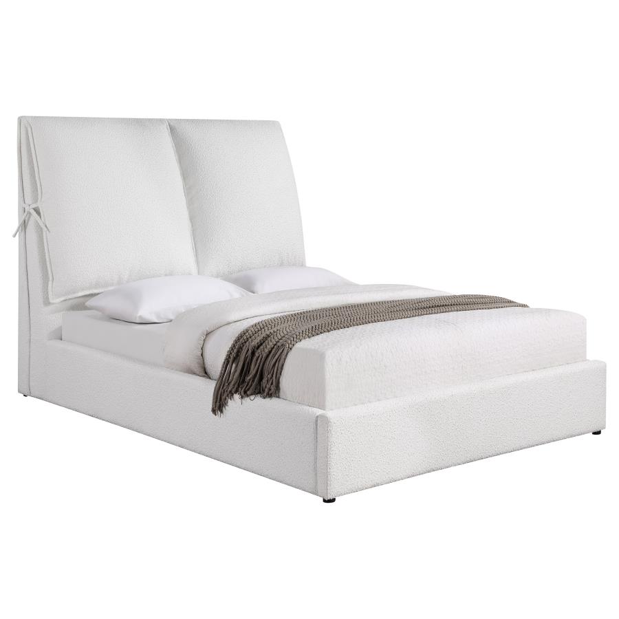 Gwendoline Upholstered Queen Panel Bed White view 3