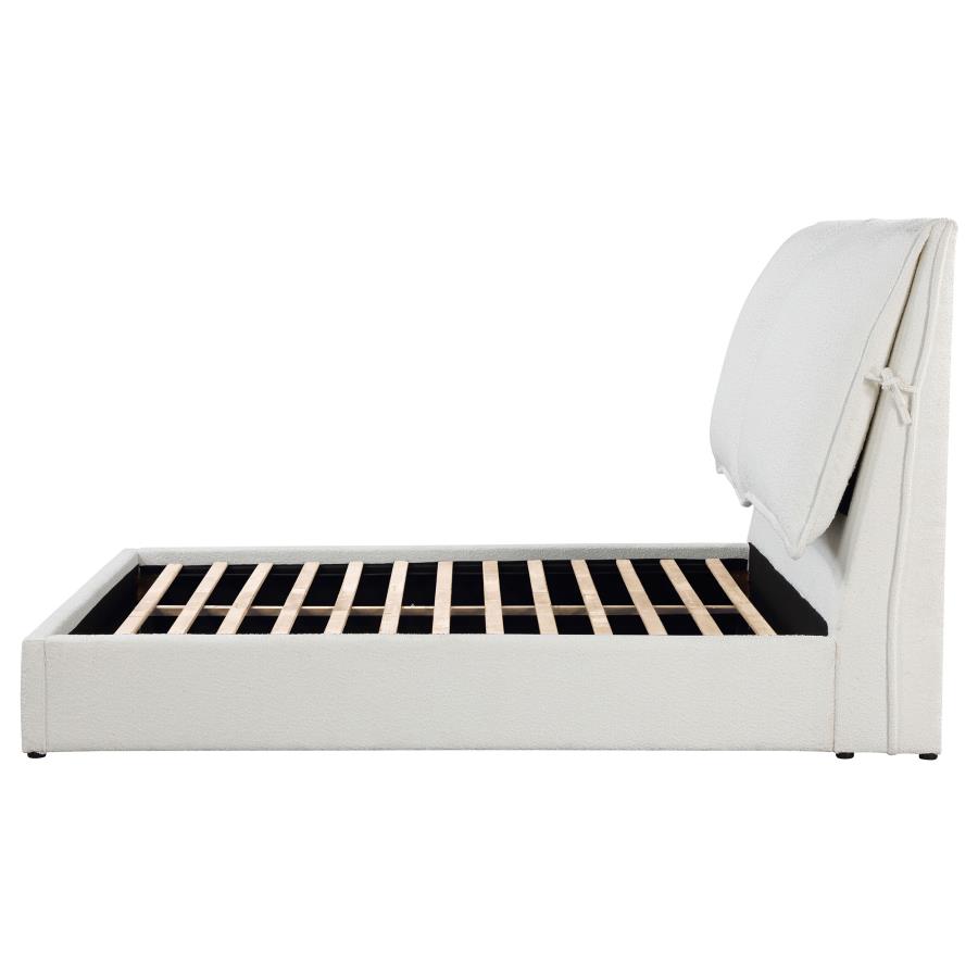 Gwendoline Upholstered Queen Panel Bed White view 6