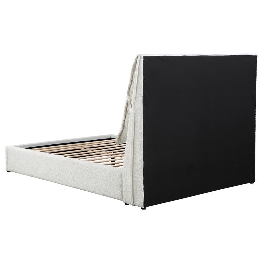 Gwendoline Upholstered Queen Panel Bed White view 7