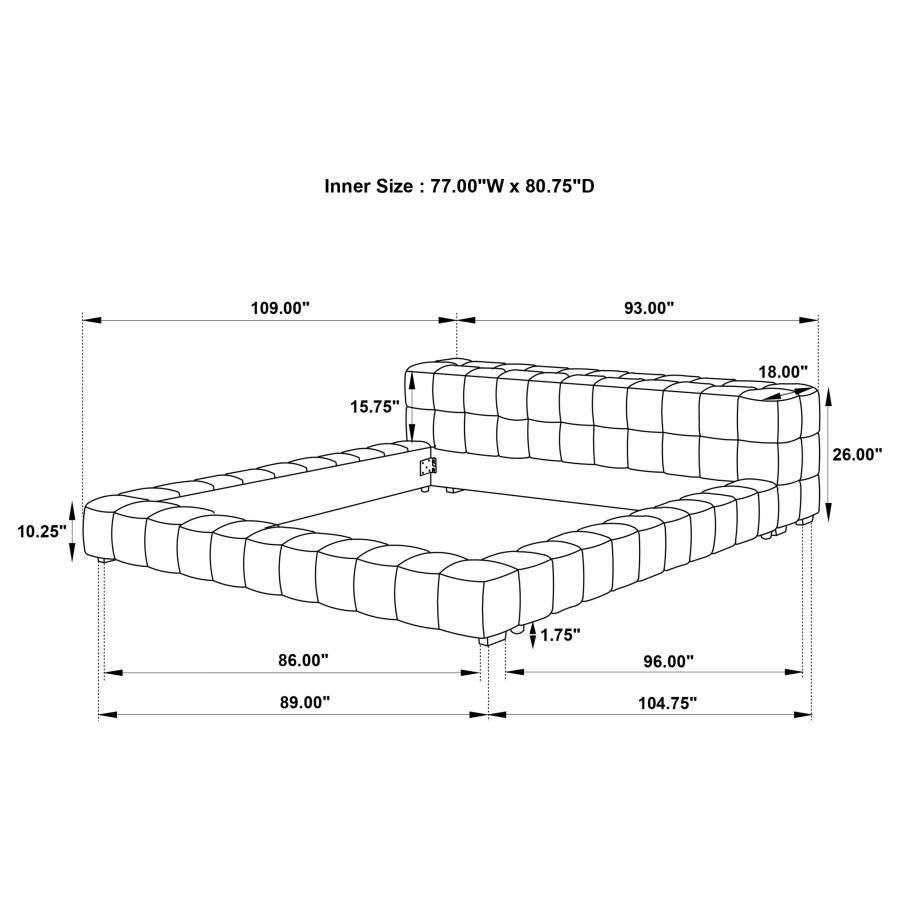 Trinity Upholstered Eastern King Platform Bed Green view 6