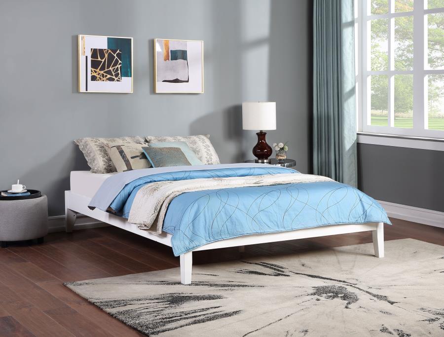 Hounslow Queen Universal Platform Bed White view 2