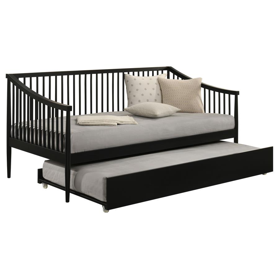 Delgado Windsor Twin Wood Daybed with Trundle Black view 3
