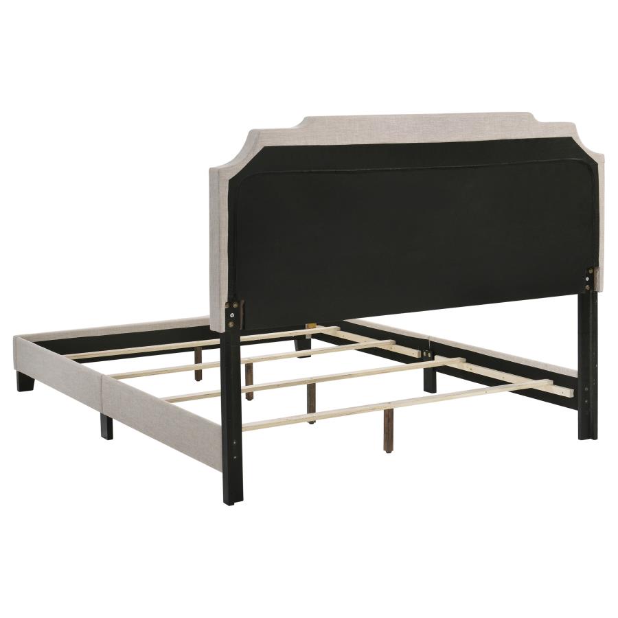 Tamarac Upholstered Eastern King Panel Bed Beige view 4