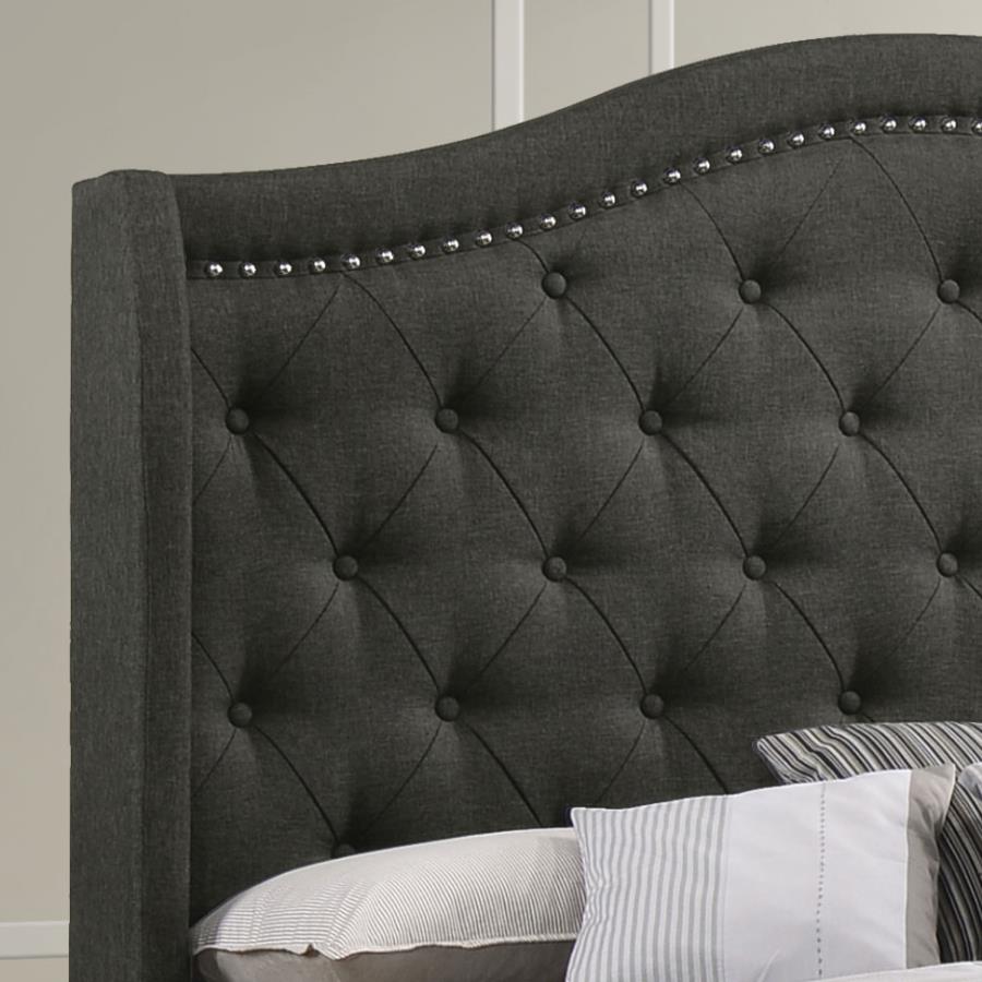 Sonoma Upholstered Full Wingback Bed Grey view 5