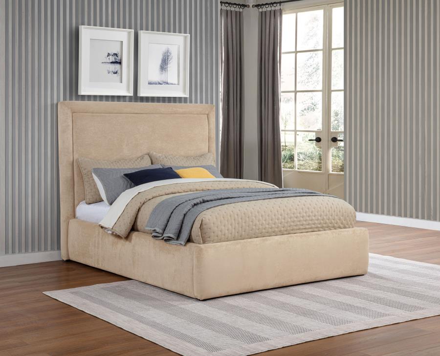 Lawson 54-inch Upholstered Full Platform Bed Light Saddle view 2
