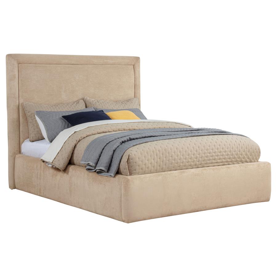 Lawson 54-inch Upholstered Full Platform Bed Light Saddle view 3