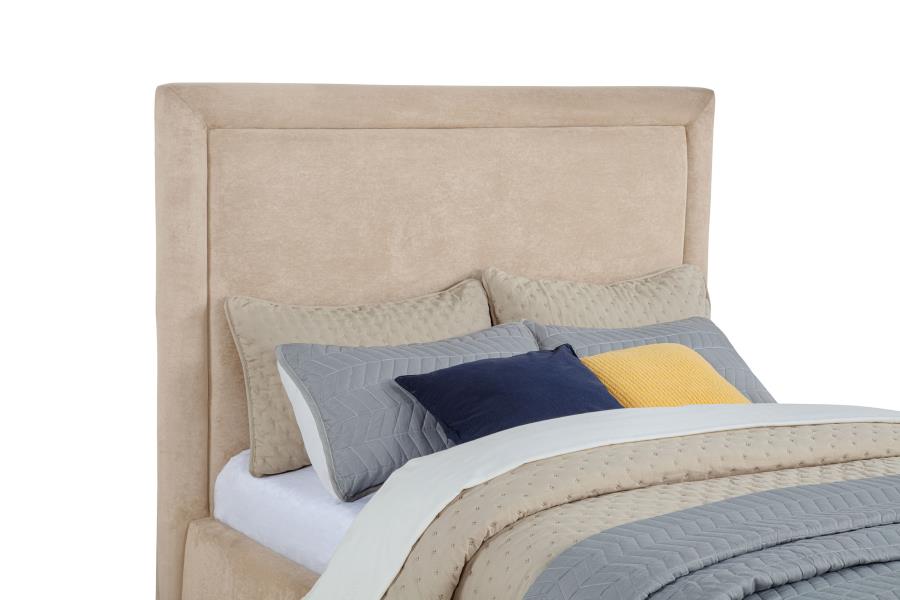 Lawson 54-inch Upholstered Full Platform Bed Light Saddle view 7