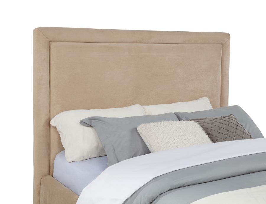 Lawson 54-inch Upholstered Queen Platform Bed Light Saddle view 7