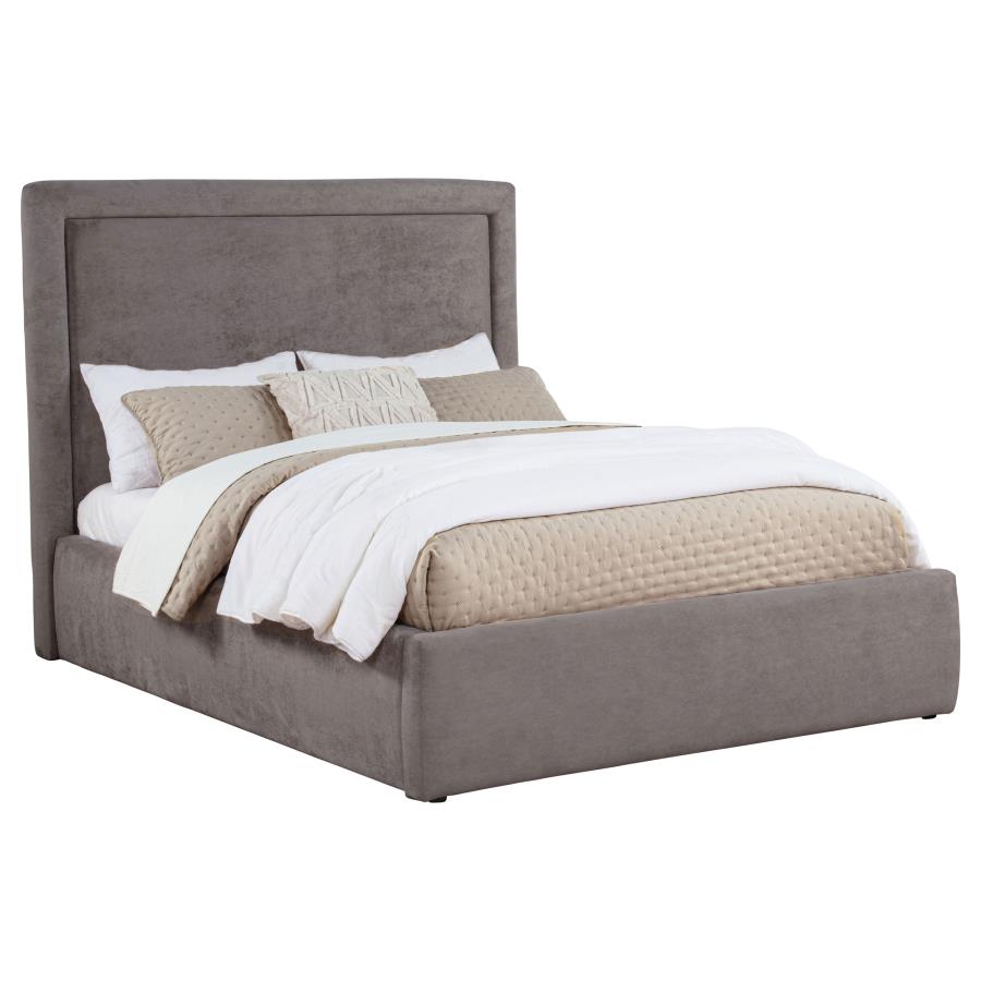 Lawson 54-inch Upholstered Full Panel Platform Bed Mushroom view 3
