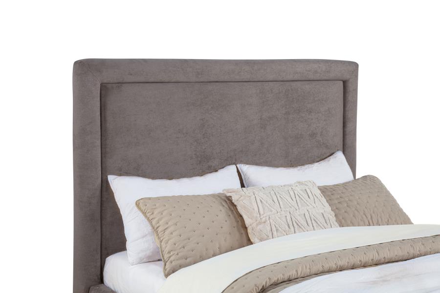 Lawson 54-inch Upholstered Full Panel Platform Bed Mushroom view 7