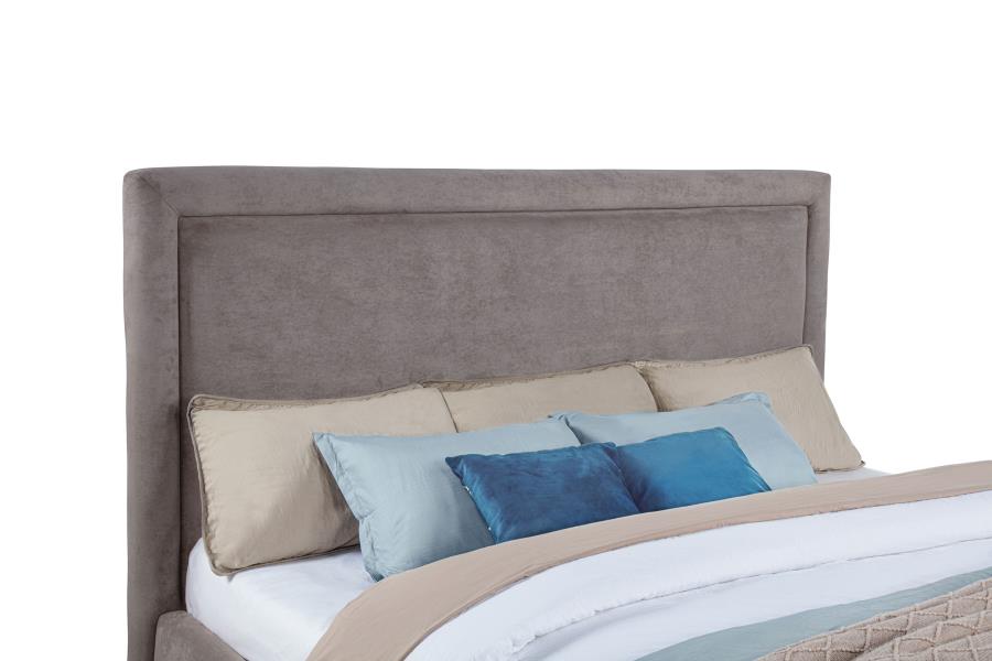 Lawson 54-inch Upholstered Eastern King Platform Bed Mushroom view 7
