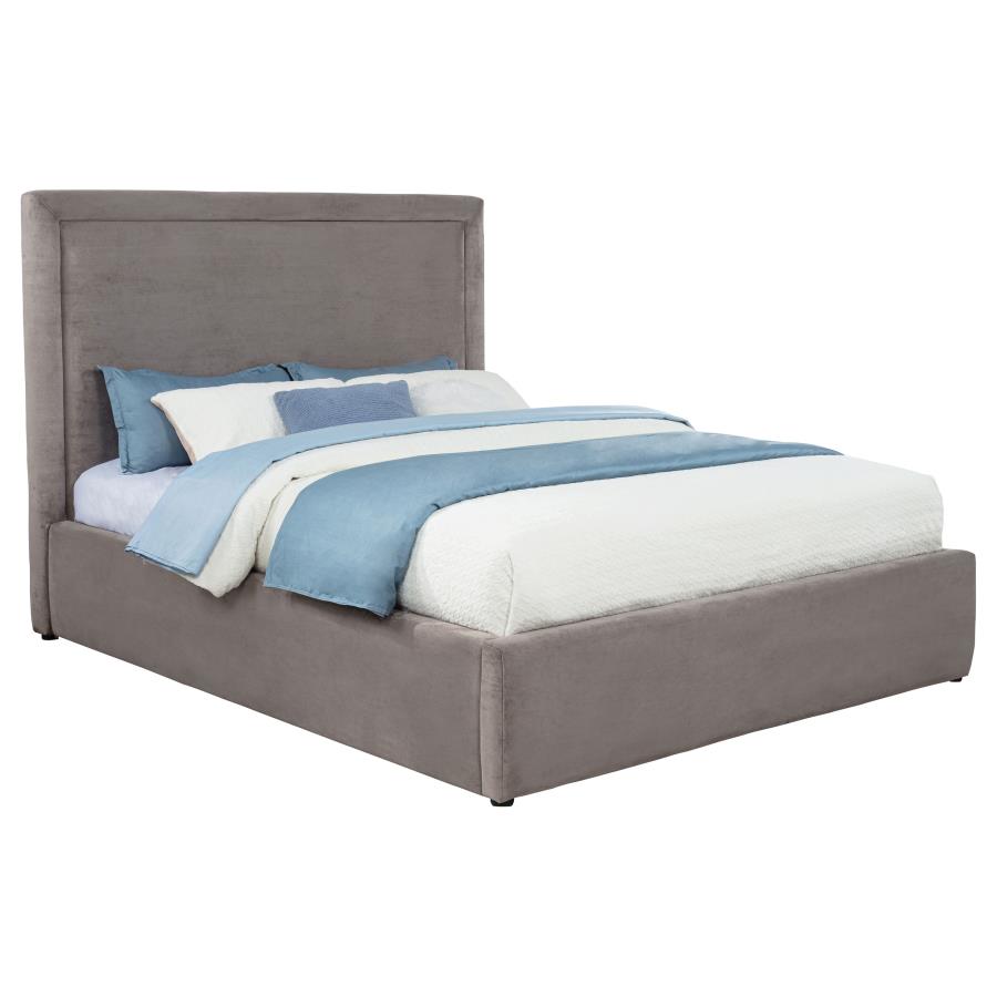 Lawson 54-inch Upholstered Queen Platform Bed Mushroom view 3