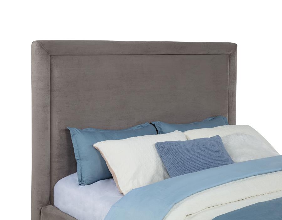 Lawson 54-inch Upholstered Queen Platform Bed Mushroom view 7