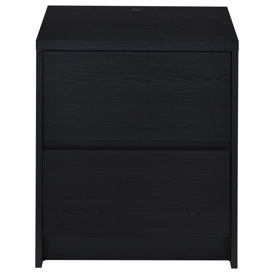 Westpark 2-drawer Nightstand LED Lights and USB Black view 5
