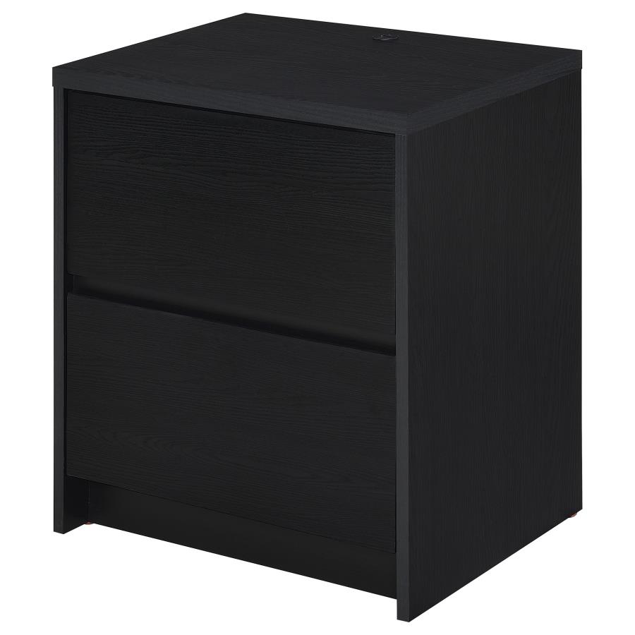 Westpark 2-drawer Nightstand LED Lights and USB Black view 6