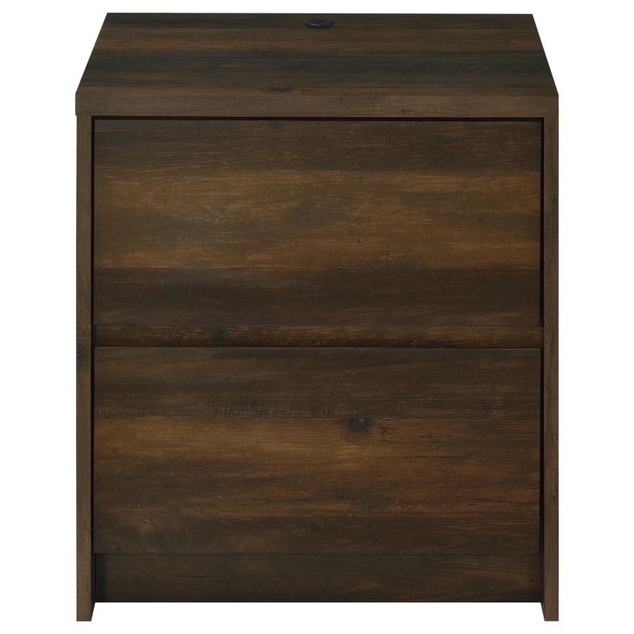 Westpark 2-drawer Nightstand LED Lights and USB Dark Pine view 5