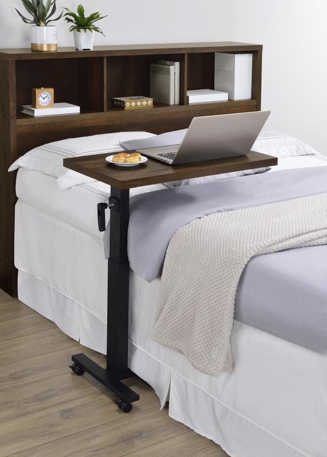 Westpark Height Adjustable Mobile Bedroom C-Table Dark Pine view 2