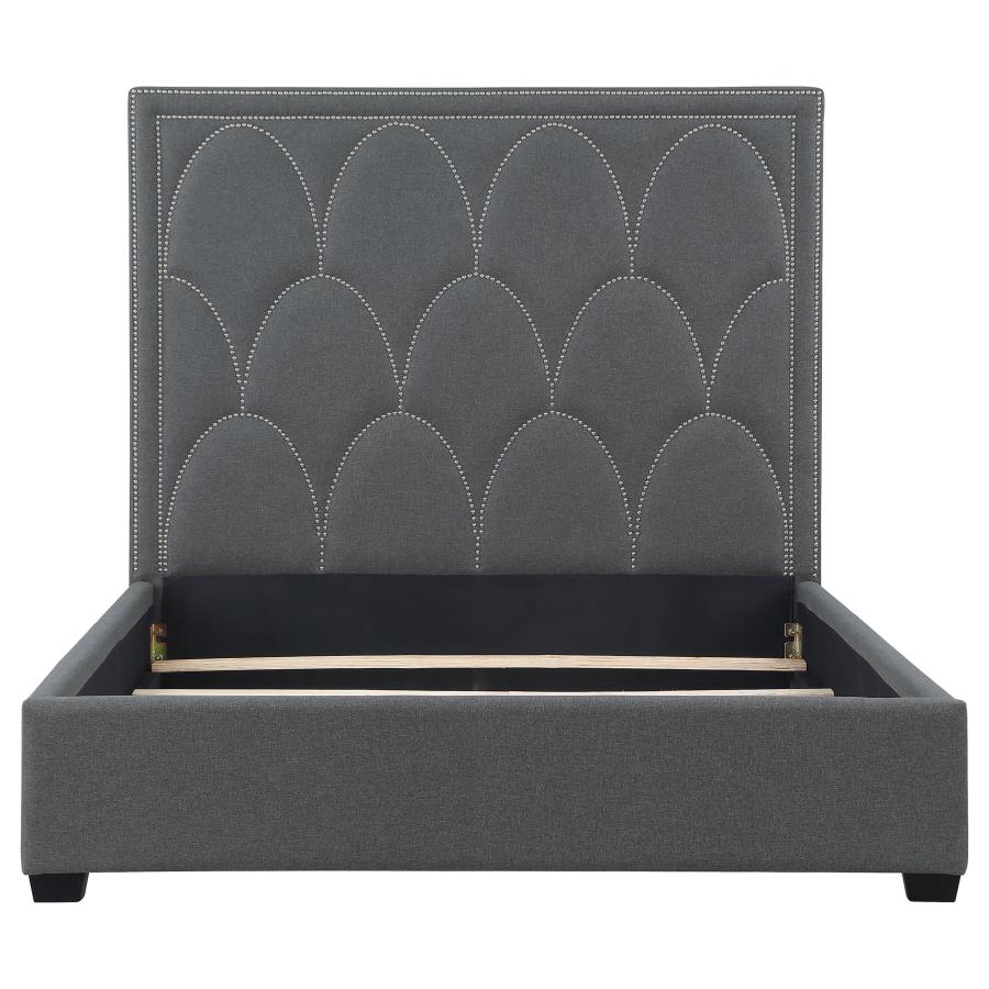 Bowfield Upholstered Eastern King Panel Bed Charcoal view 4