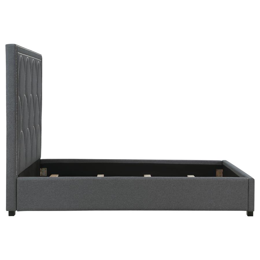 Bowfield Upholstered Eastern King Panel Bed Charcoal view 7