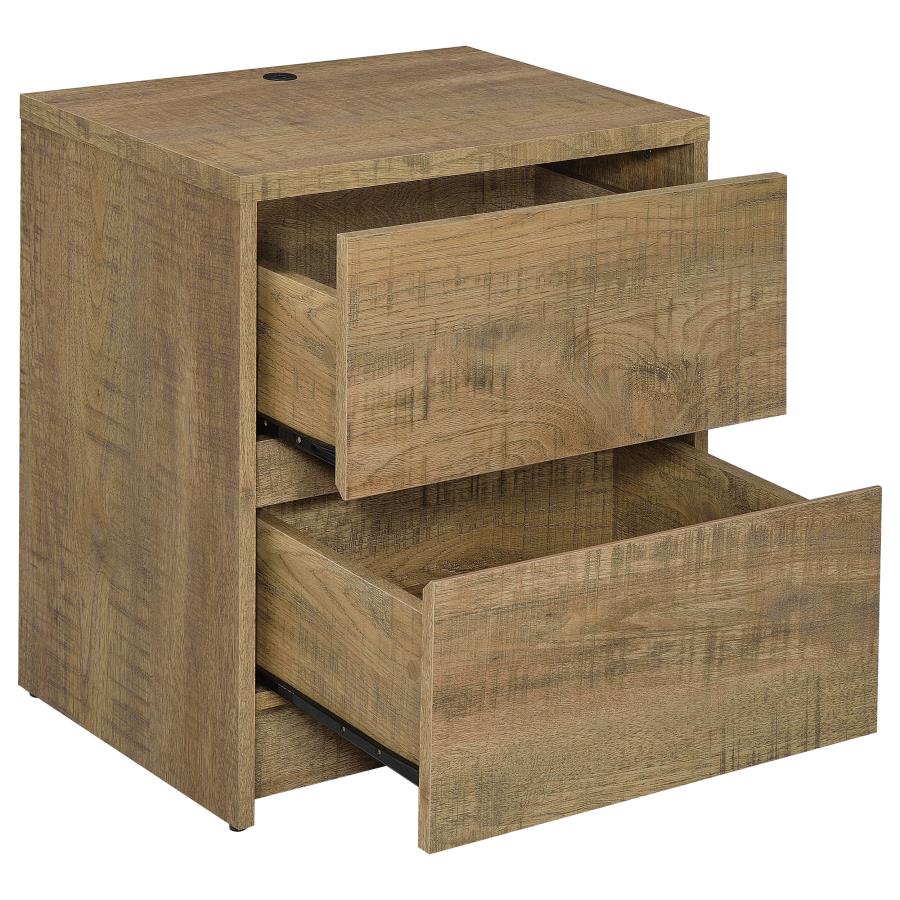 Westpark 2-drawer Nightstand LED Lights and USB Mango view 4