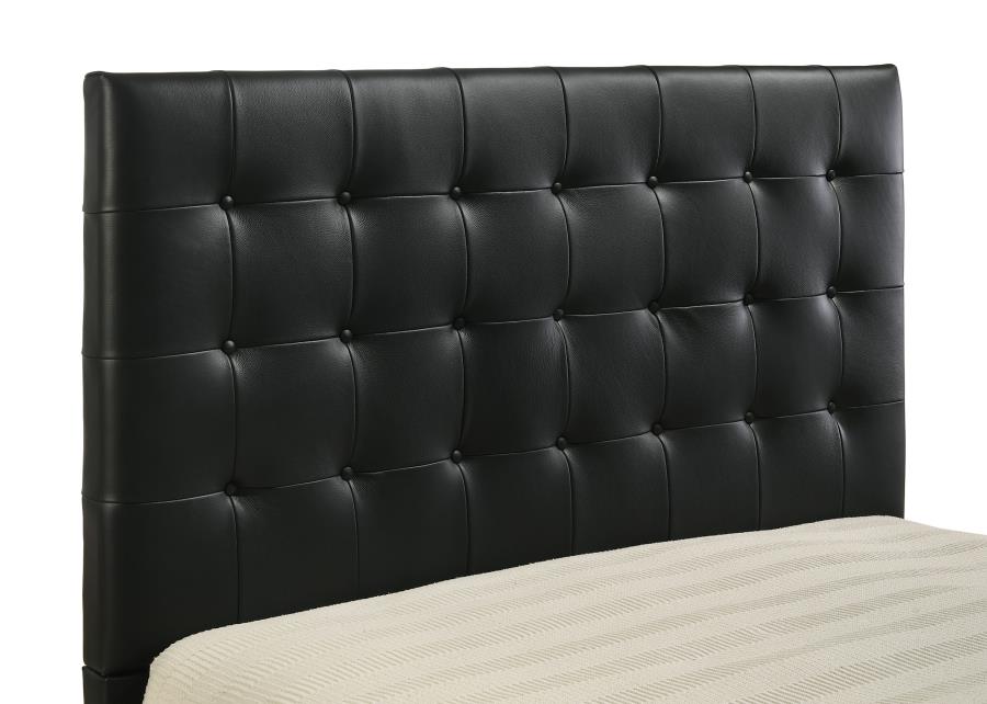 Medley Genuine Leather Eastern King Platform Bed Black view 7
