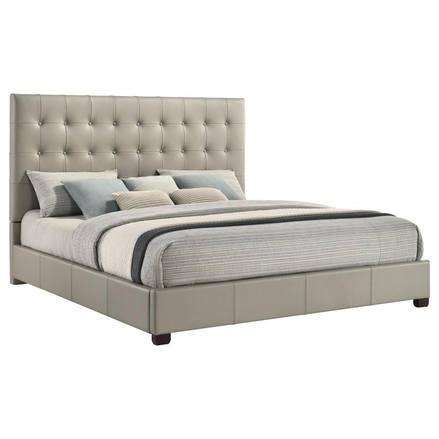 Medley Genuine Leather Eastern King Platform Bed Tan view 3