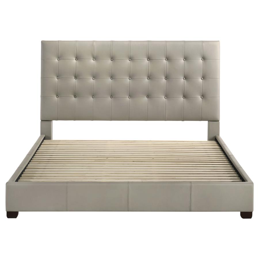 Medley Genuine Leather Eastern King Platform Bed Tan view 4