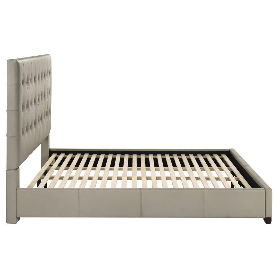 Medley Genuine Leather Eastern King Platform Bed Tan view 6