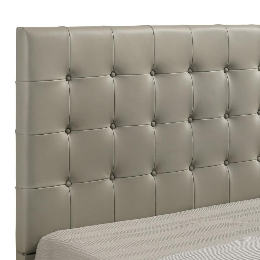 Medley Genuine Leather Eastern King Platform Bed Tan view 7