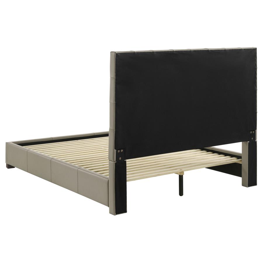 Medley Genuine Leather Queen Panel Platform Bed Tan view 5