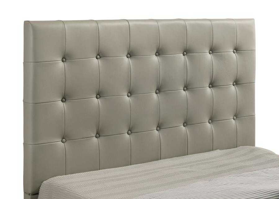 Medley Genuine Leather Queen Panel Platform Bed Tan view 7