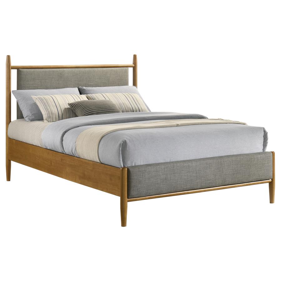 Mason 46-inch Full Panel Platform Bed Grey and Light Brown view 3