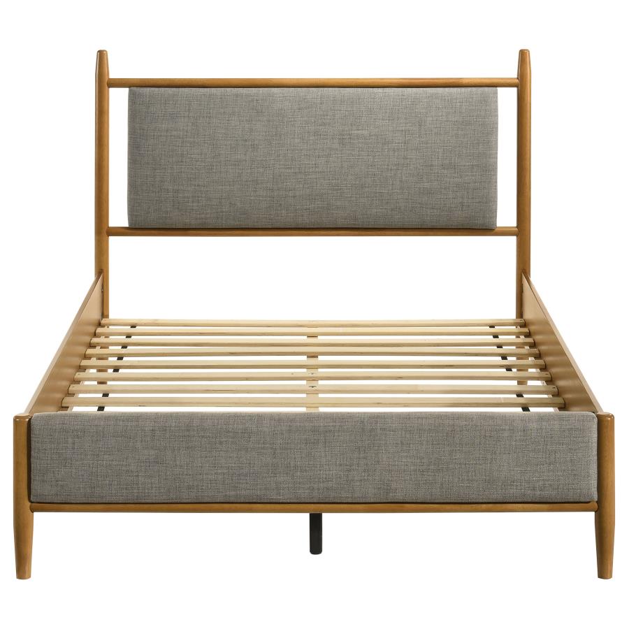 Mason 46-inch Full Panel Platform Bed Grey and Light Brown view 4