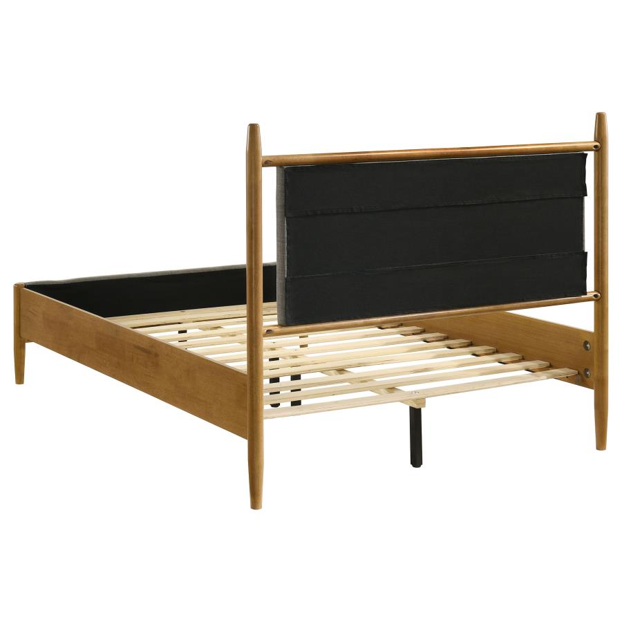 Mason 46-inch Full Panel Platform Bed Grey and Light Brown view 5