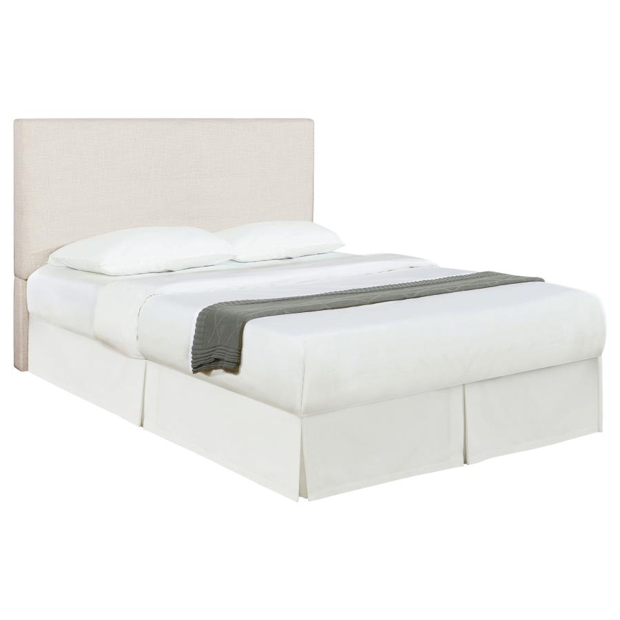 Pirro Upholstered Queen or Full Panel Headboard Sand — Bedroom Furniture
