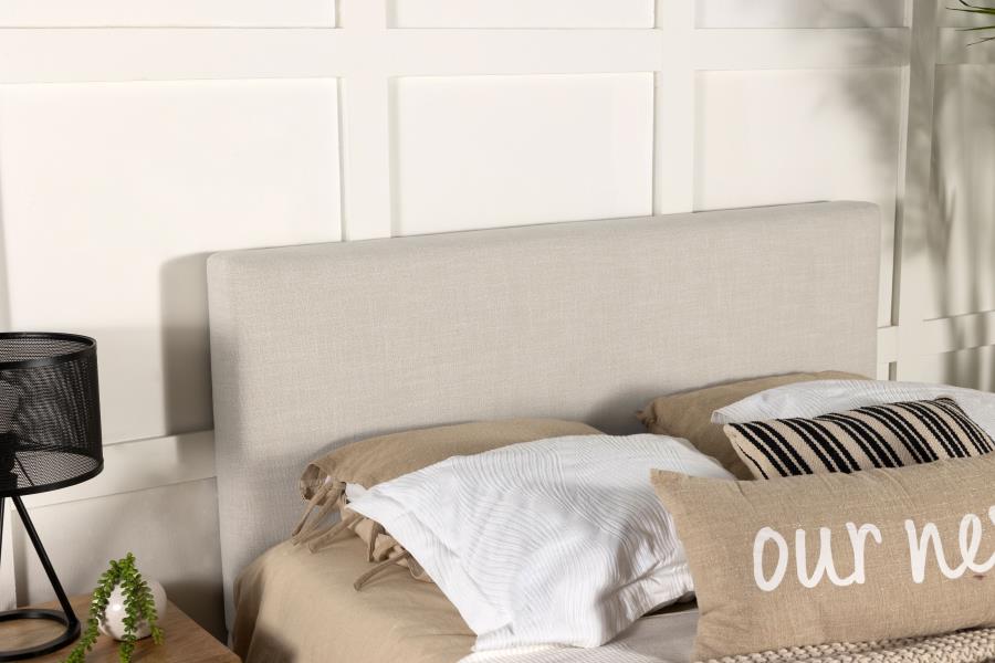 Pirro Upholstered Queen or Full Panel Headboard Sand view 2