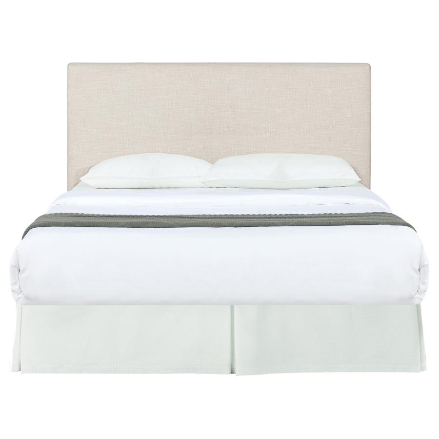 Pirro Upholstered Queen or Full Panel Headboard Sand view 3