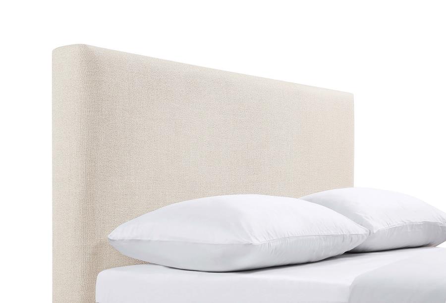 Pirro Upholstered Queen or Full Panel Headboard Sand view 6