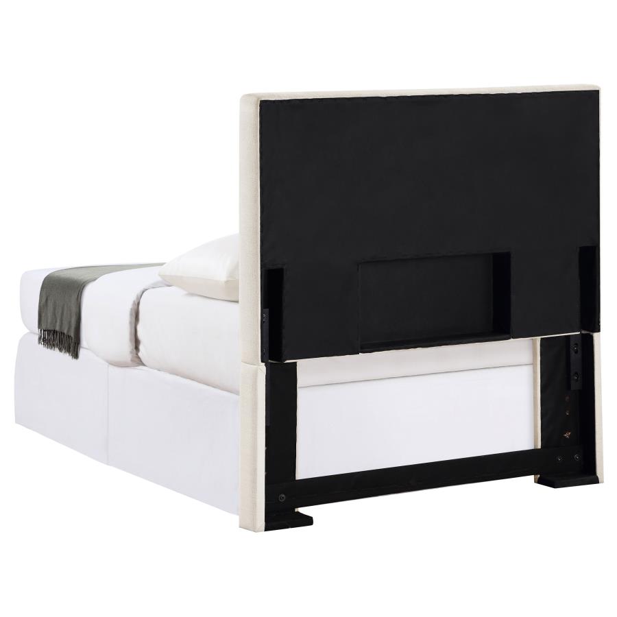 Pirro Upholstered Twin Panel Headboard Sand view 4