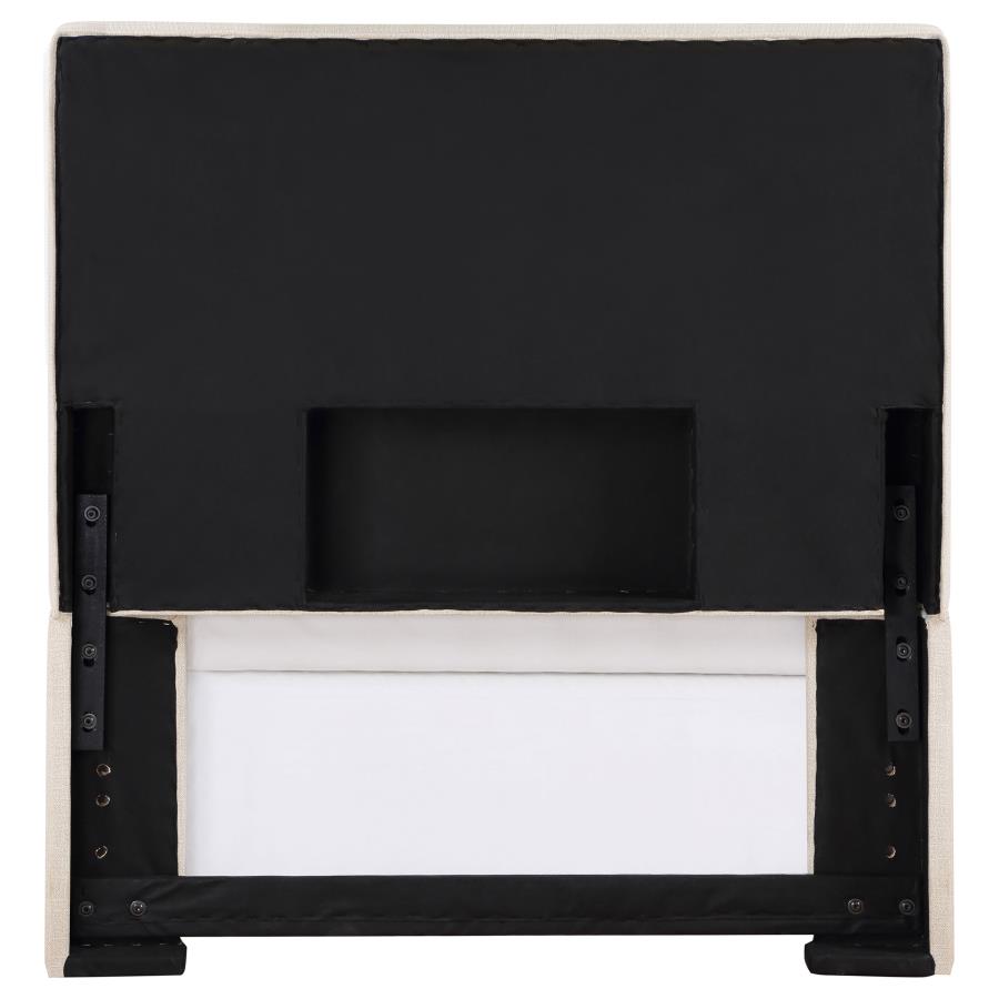 Pirro Upholstered Twin Panel Headboard Sand view 5