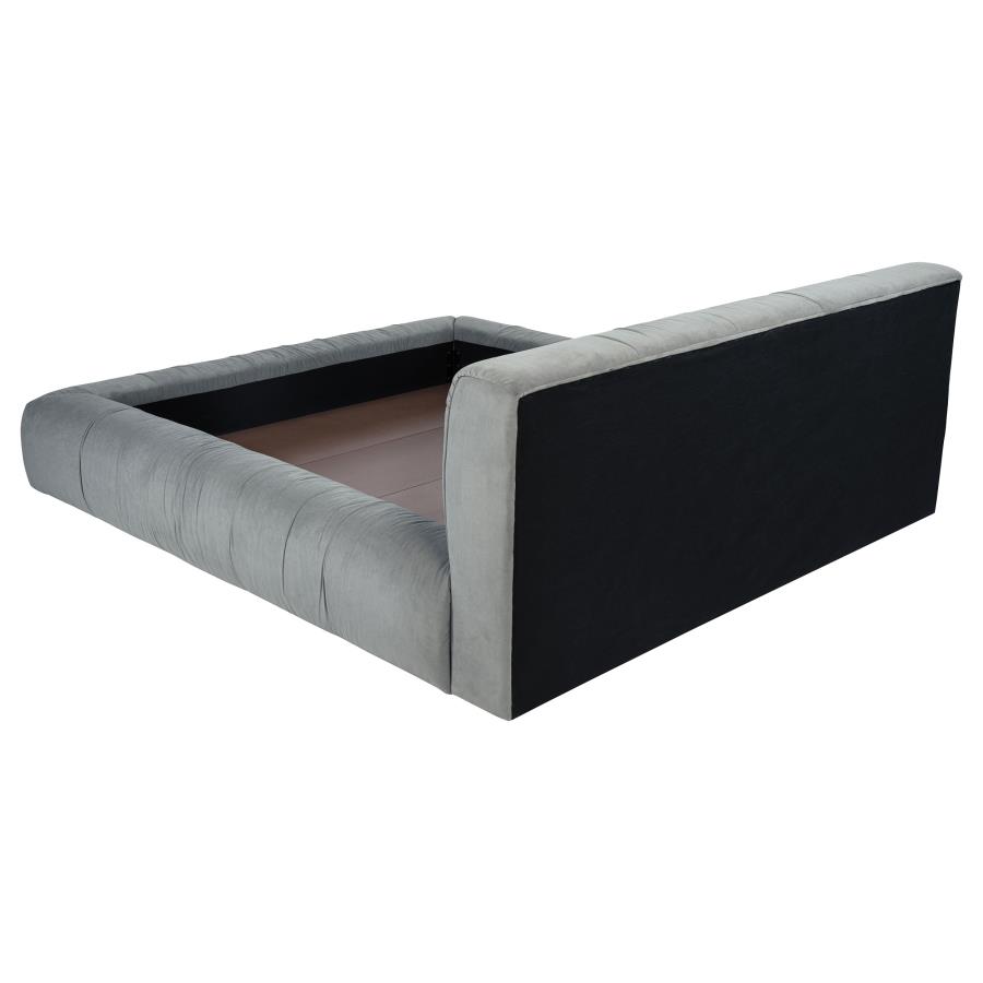 Wilshire Upholstered Eastern King Platform Bed Grey view 5