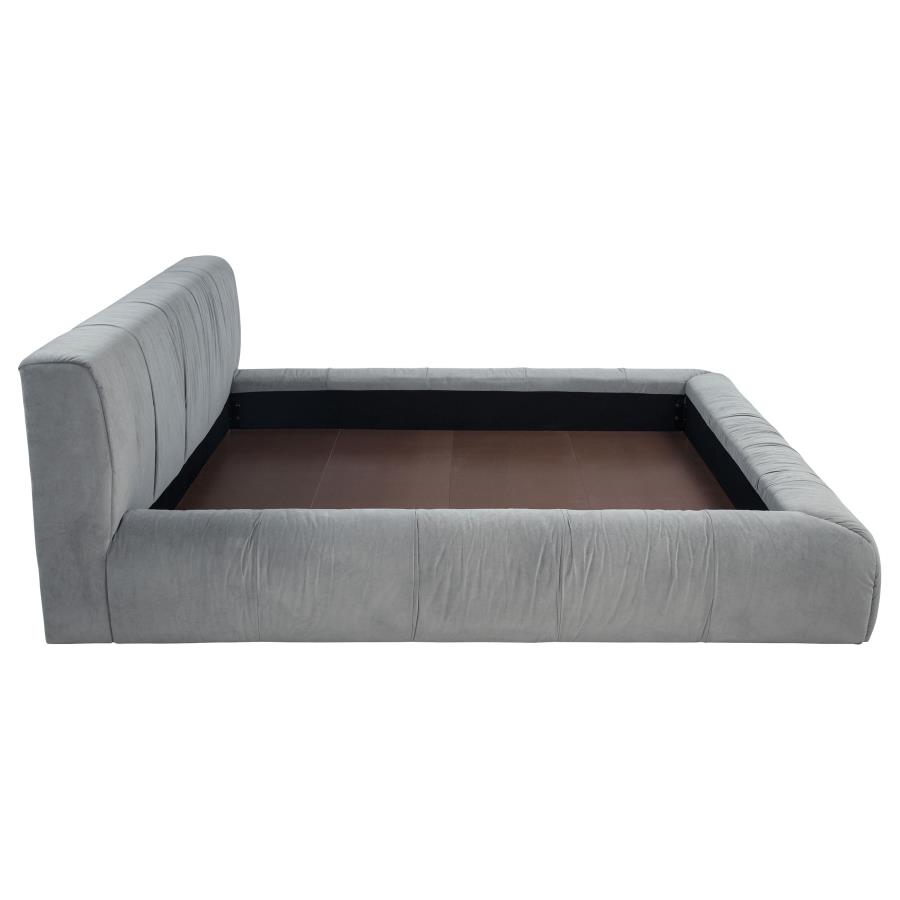Wilshire Upholstered Eastern King Platform Bed Grey view 6