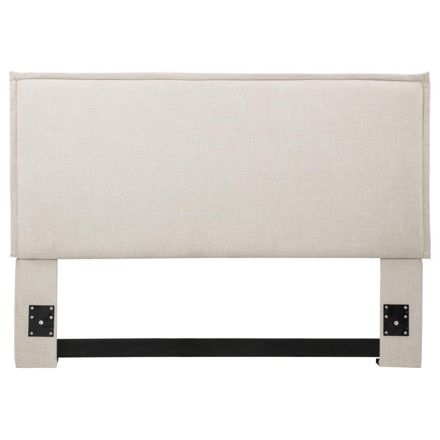 Izzy Upholstered Queen or Full Panel Headboard Sand view 3