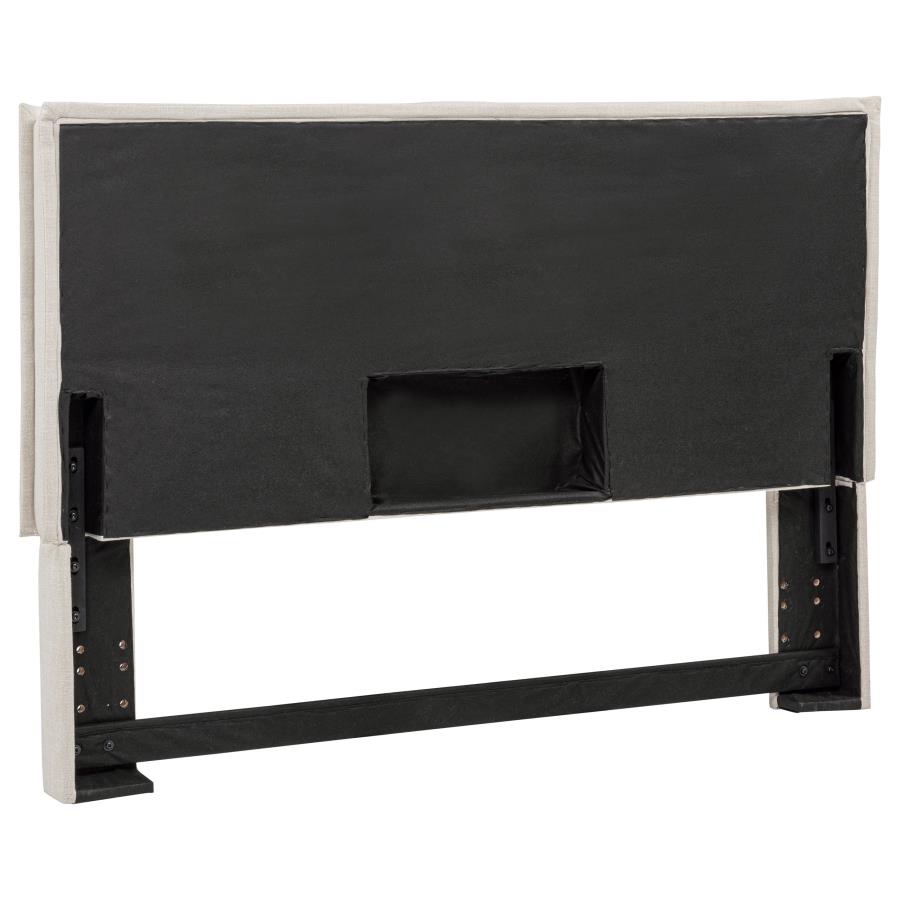 Izzy Upholstered Queen or Full Panel Headboard Sand view 4